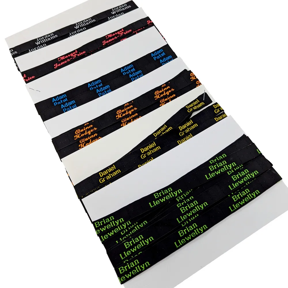 Black Woven Sew-on Name Tapes - Image 3