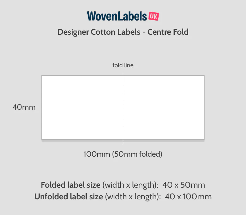 Center Fold Cotton Labels - Image 5