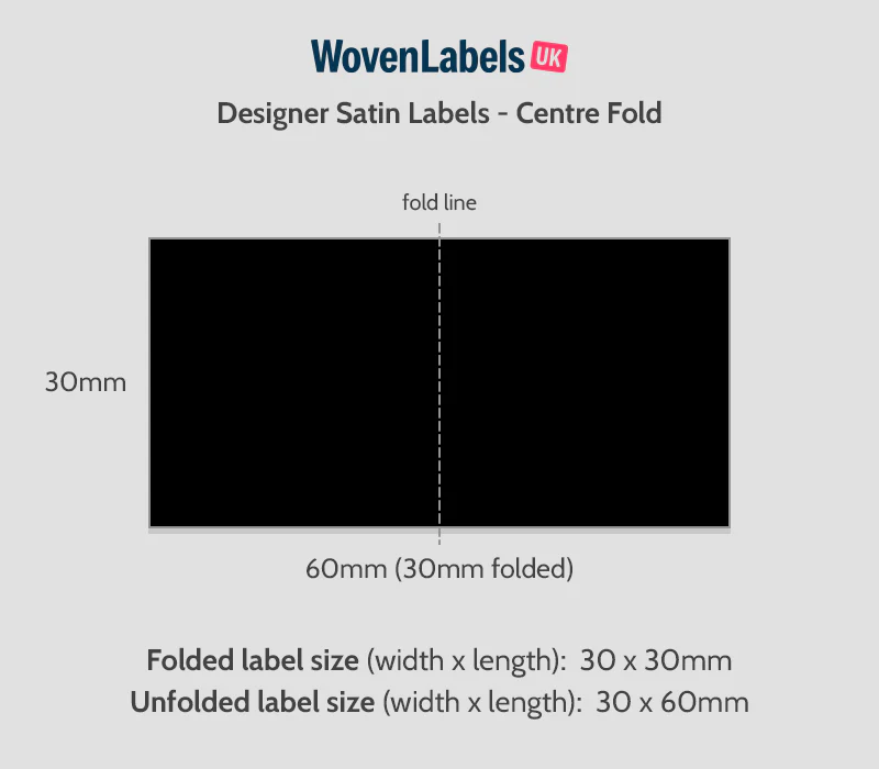 Center Fold Printed Satin Labels - Image 10