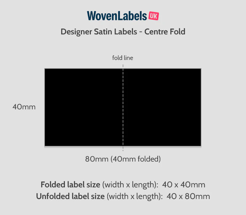 Center Fold Printed Satin Labels - Image 11