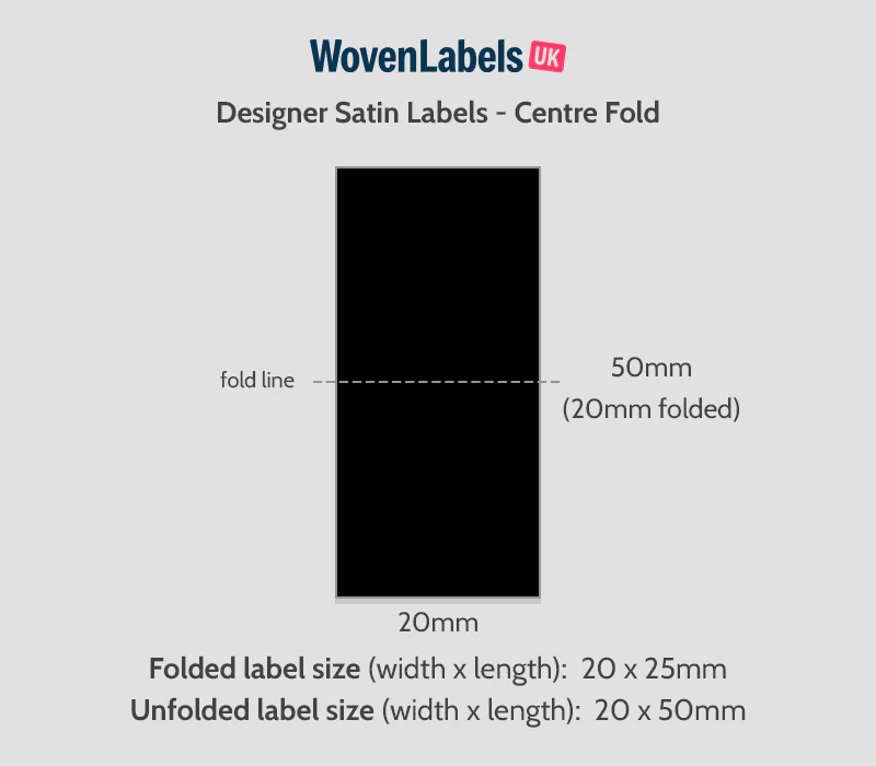 Center Fold Printed Satin Labels - Image 12