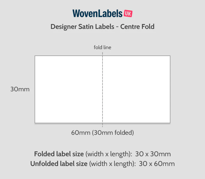 Center Fold Printed Satin Labels - Image 4