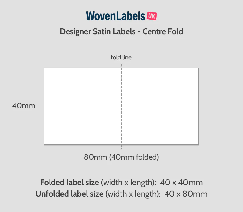 Center Fold Printed Satin Labels - Image 5