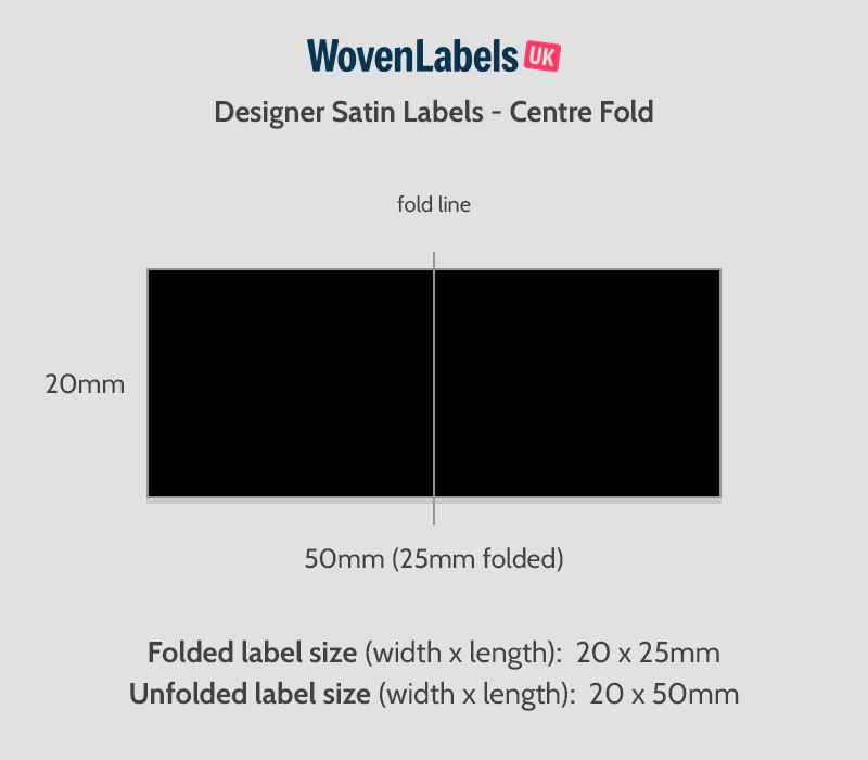 Center Fold Printed Satin Labels - Image 9